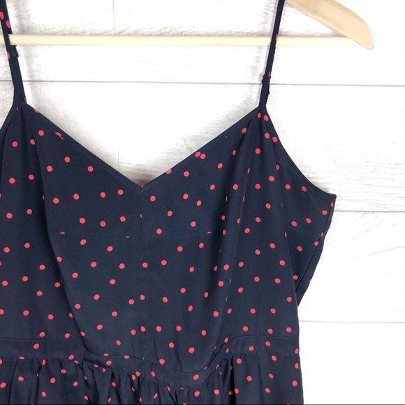 J. CREW Blue Polkadot spaghetti strap Short Dress - Picture 3 of 6